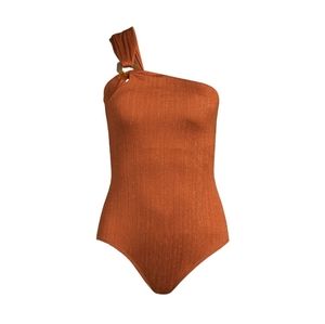 Time and Tru Women's One Shoulder One Piece Swimsuit
